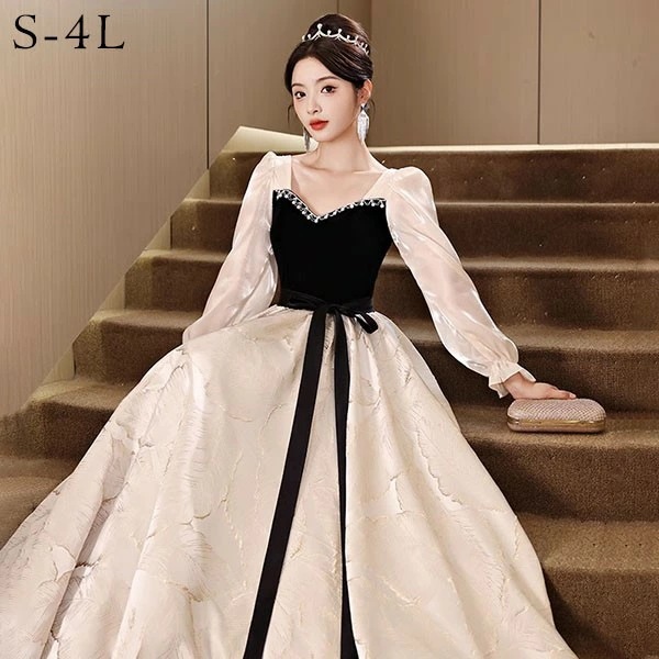 特別仕様ドレス 大人 ピアノ 発表会 演奏会用ドレス ロングドレス 演奏会 イブニングドレス 結婚式 母親 ピアノ発表会 中学生 パーティードレス 発表会ドレス 高校生 演奏会ドレス コンクール ロン