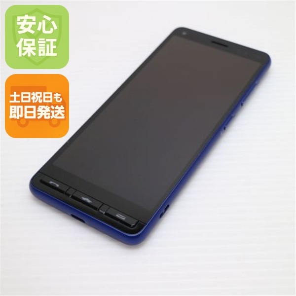新品同様 かんたんスマホ2＋ A201KC ブルー スマホ 白ロム 中古 土日祝発送OK 202