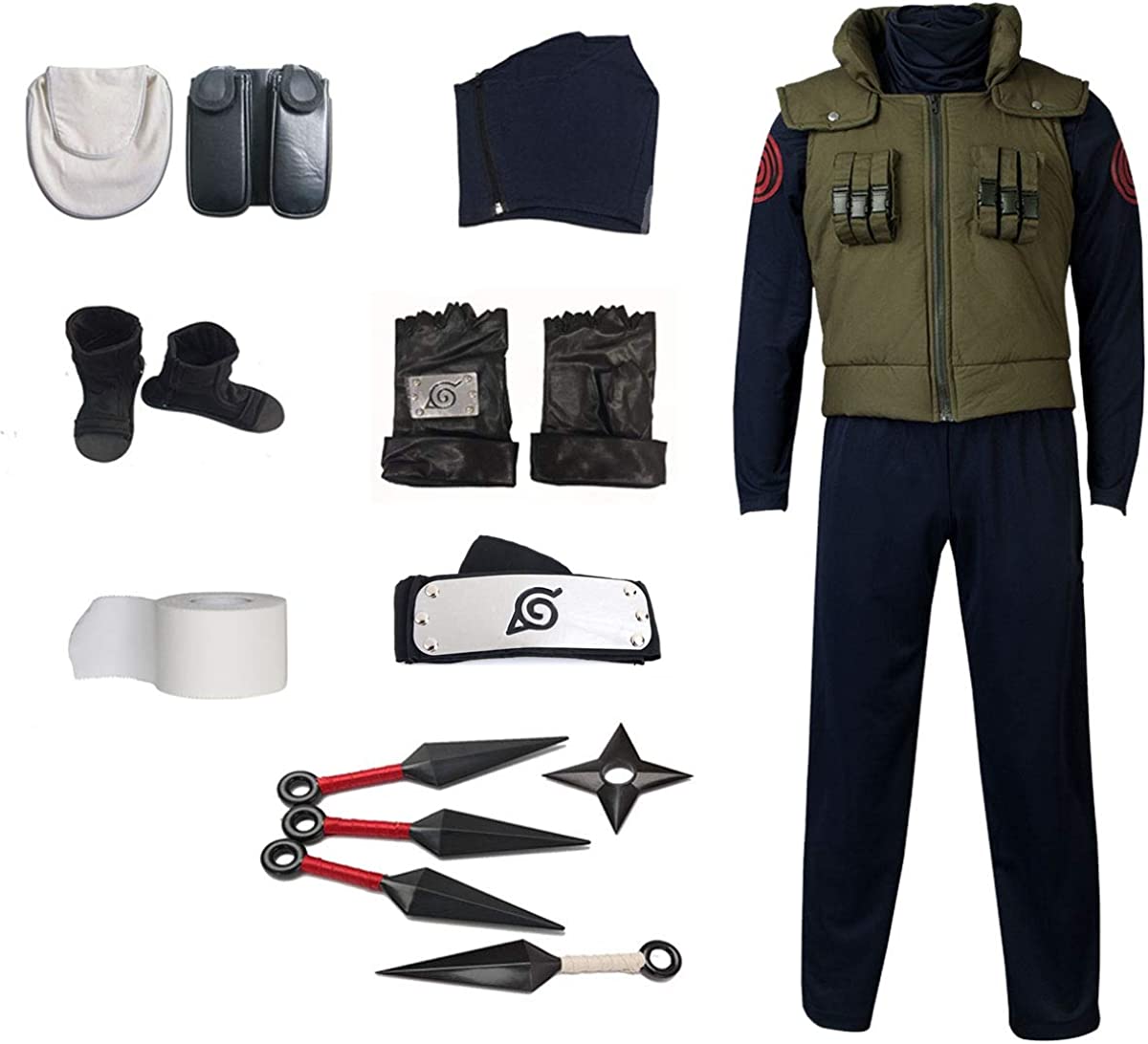 はたけカカシ コスプレ衣装 額あて靴クナイ 仮装変装 コスチューム