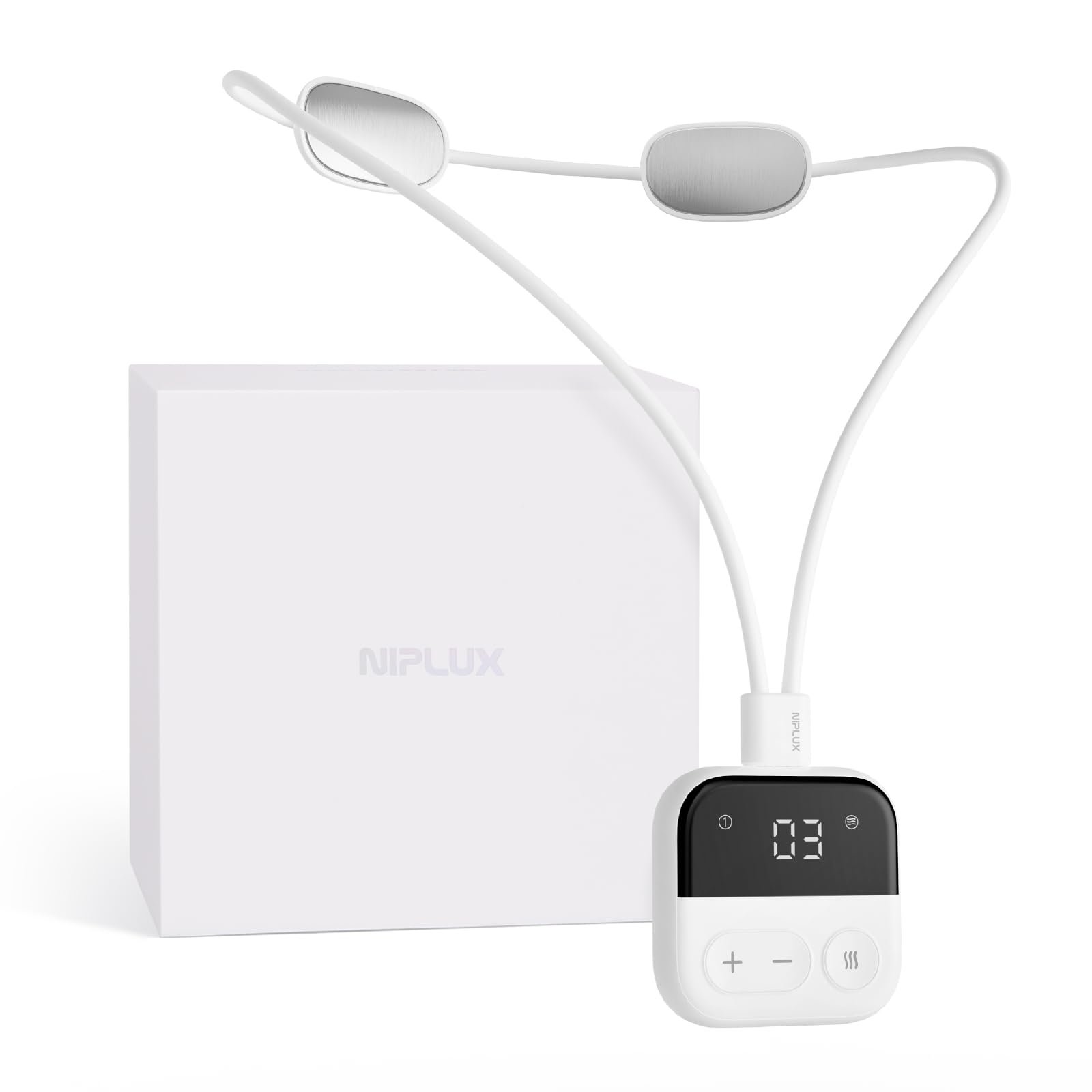 NIPLUX NECK RELAX LOOP 【めざましどようびで紹介】 首 肩 EMS 温熱 ネックケア 充電式 コンパクト 軽量 リラクゼーション器 リラックスグッズ ネックウォーマー ネックリラ