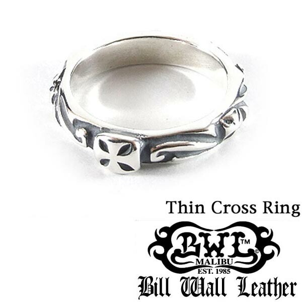 在庫あり即納 ビルウォールレザー シルバー スクロール リング BWL Bill Wall Leather Cross Ring R202 メンズ レディース ジュエリー ハリウッド セレブ 愛