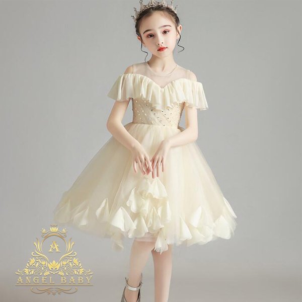 子供ドレス フォーマルピアノ発表会ドレス 子どもドレス キッズ服 女の子ワンピース 二次会 花嫁 結