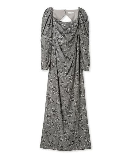 ドレープタイトレーヨンプリントワンピ SWFO234116 レディース GRY