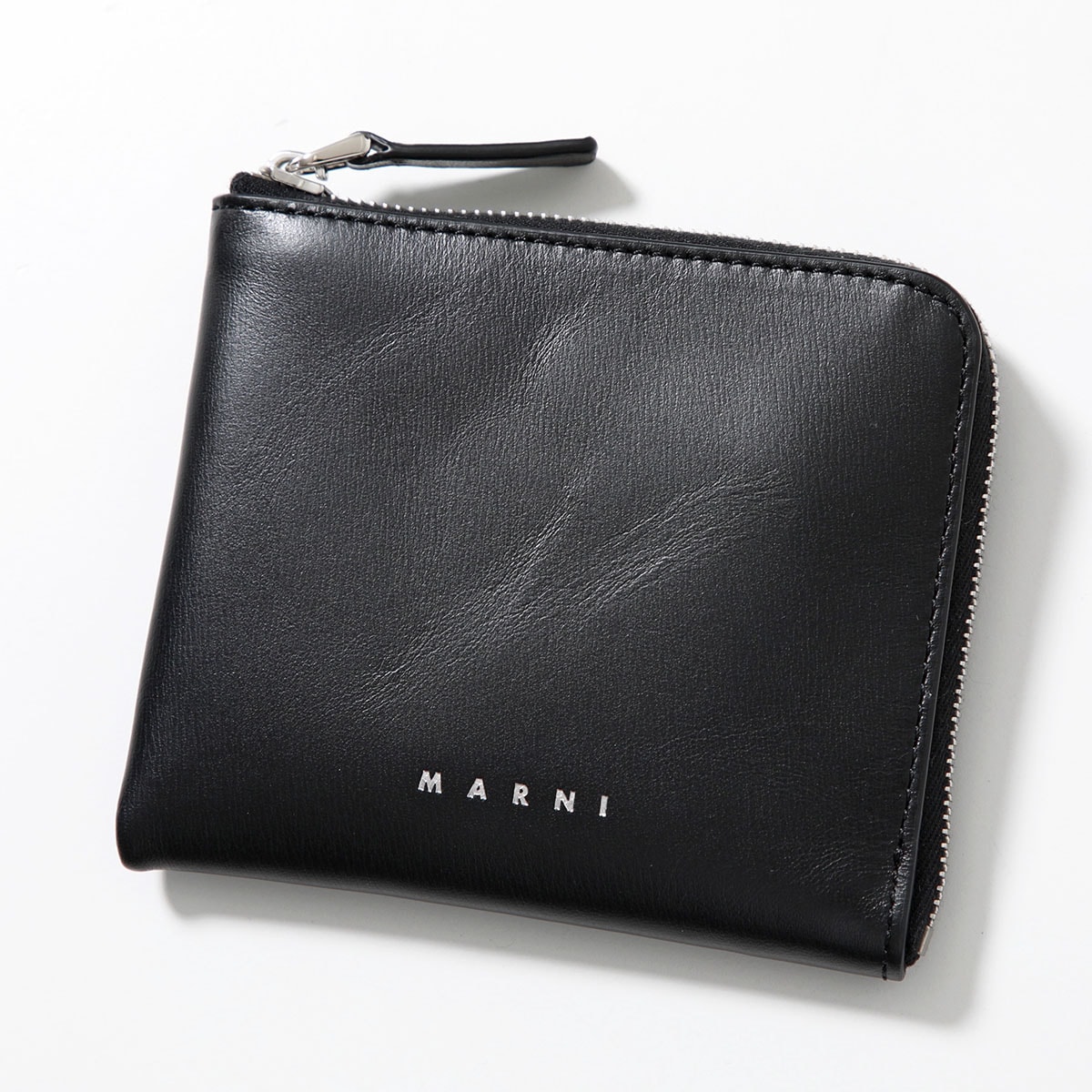 MARNI マルニ コインケース PFMO0106U0 P6039 レディース ミニ財布 カードケース レザー L字ファスナー アラウンド ジップ ロゴ 00N99