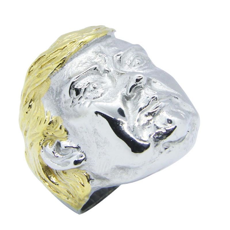 プレジデントステンレスリング（RMT057）サイズ/31号 大統領 金髪 面白い おもしろ ユニーク 指輪 メンズ レディース ペアリング プレゼント ギフト 結婚 婚約 r0550xxxxxxxx