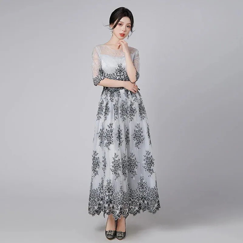 Hot!!!レース イブニングドレス チュール 花柄 ワンピース パーティードレス キャバ 着痩せ 大人 同窓会 披露宴 卒業式 結婚式 演奏会 ウェディング 二次会 発表会 メガ割