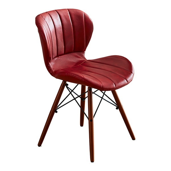 ホームテイスト SH-22-VLC ヴィンテージスタイル レザー調ダイニングチェア(単品) レッド メーカー直送