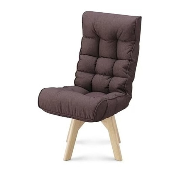 FACN-Kブラウン 回転ファブリックチェア メーカー直送