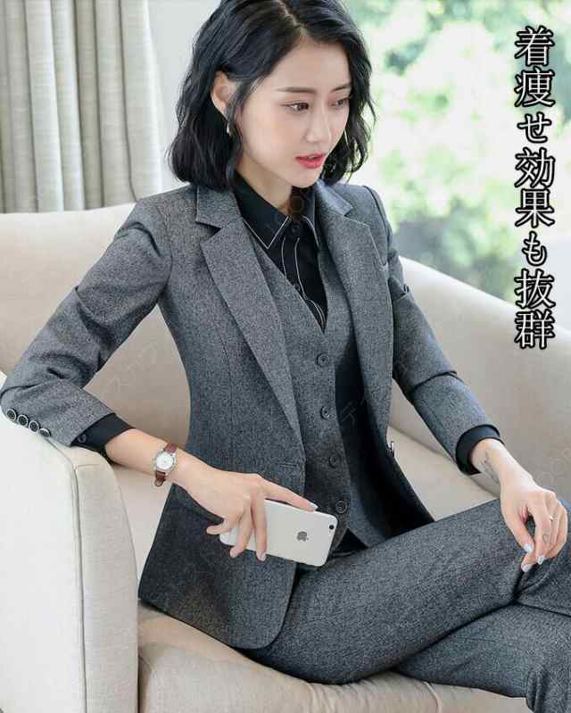 新発売 大人気 レディーススーツ 大人っぽい 2点セット お呼ばれ ストライプ 普段着 チェック柄 通勤 大きいサイズスーツ 入学式 入園式 卒業式-38