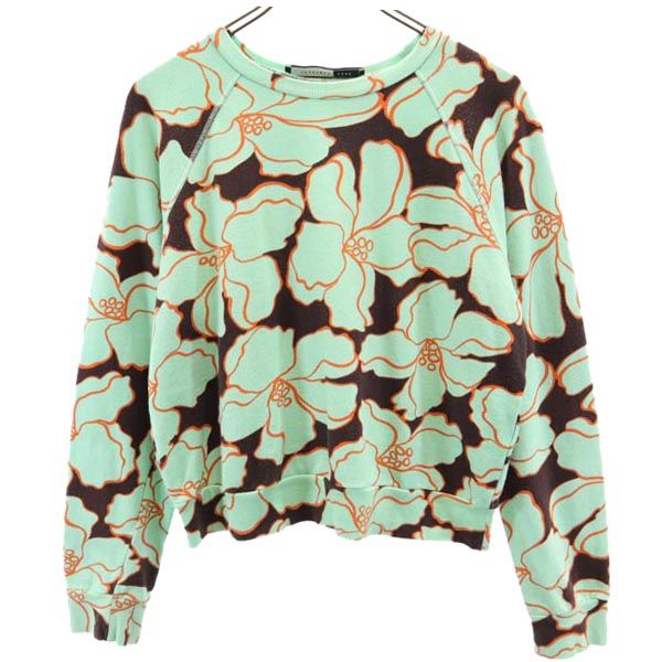 スポーツマックスコード 総柄 長袖 スウェット トレーナー XL グリーン系 SPORTMAX CODE レディース