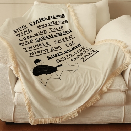 両面5mmマイクロファイバーブランケット 毛布 四季適用 なめらかで心地よい肌触り 洗える タッセル(100X150) キム・ジェム 「LIKE」