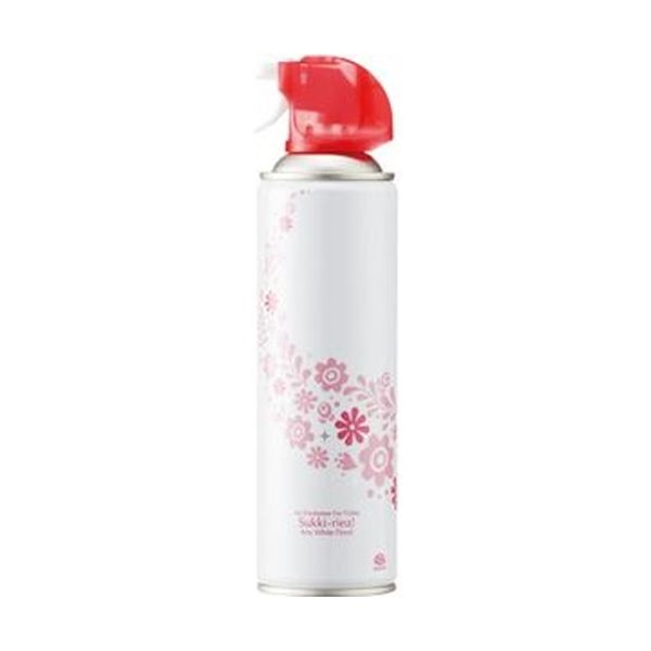 （まとめ）アース製薬 トイレの消臭スプレースッキーリエア！ エアリーホワイトフローラルの香り 350ml 1セット（3本）20セット