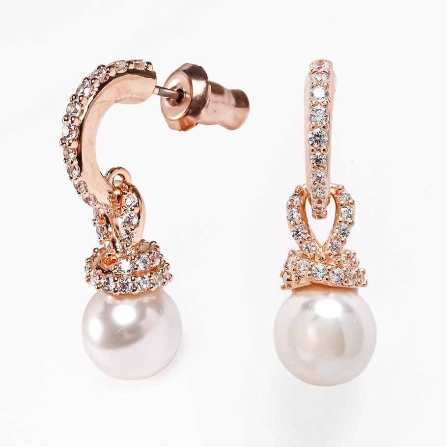 ピアス Originally スタッドピアス クリスタルパール クリア ローズゴールド レディース 5669524 ジュエリー