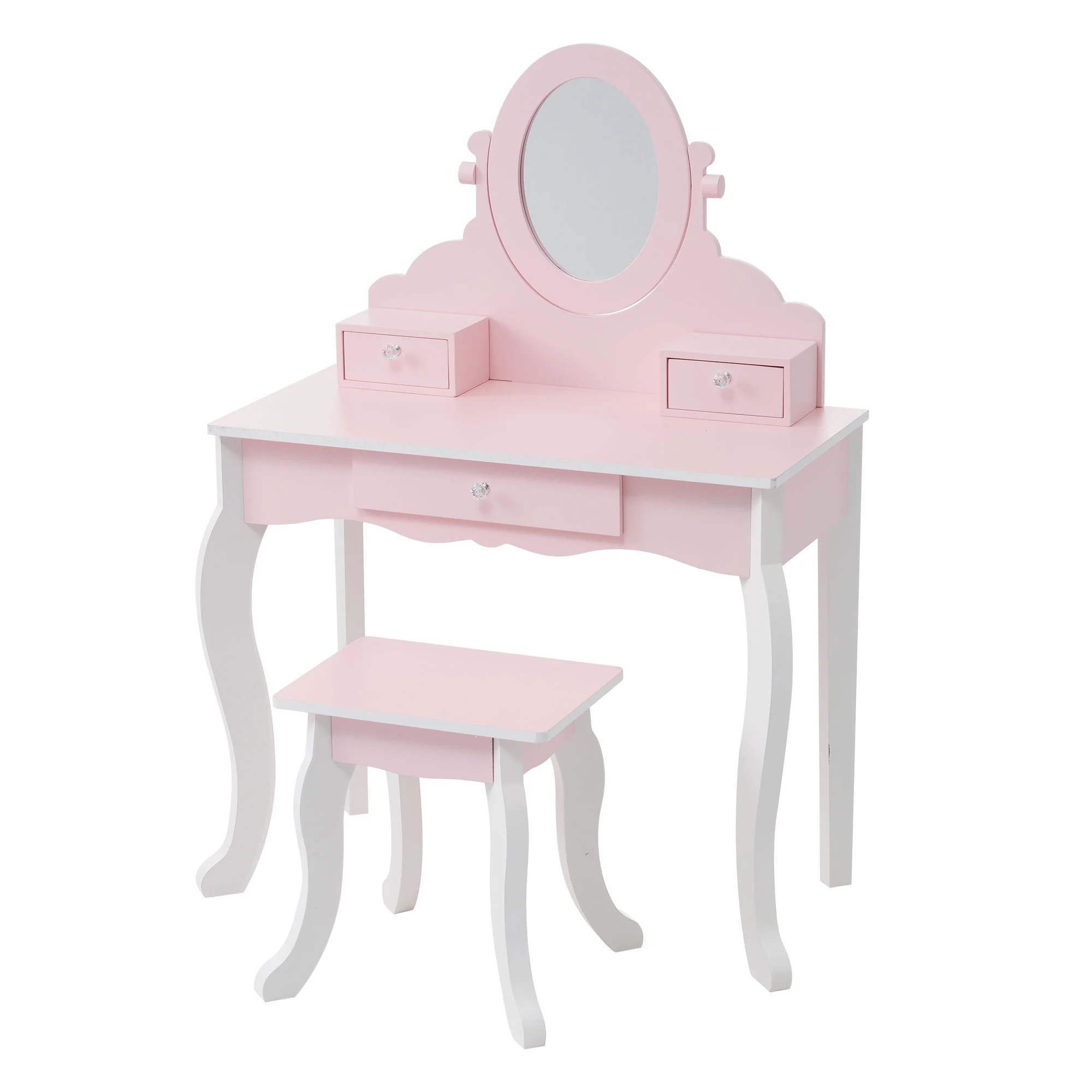 【安心保証付き】ままごとドレッサー ドレッサー 木製 化粧台 鏡台 スツール付き 引き出し 姫系 可愛い おしゃれ194