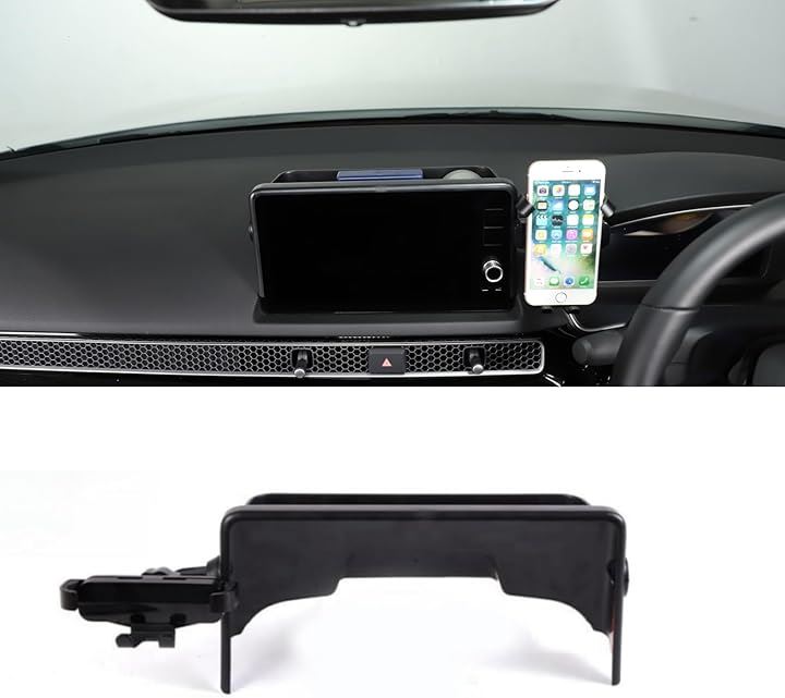 ホンダ シビック 車用 携帯ホルダー 多機能スマホホルダー 収納トレイ 収納ボックススマホホルダー21 ナビゲーション収納ボックス スインサートトレイ 電話トレイ(クリップタイプ2)