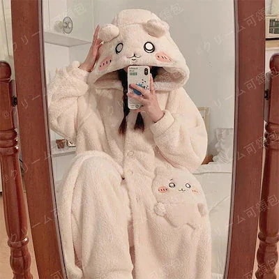 大人気 4 types Chiikawaちいかわ ジイカワチイカワコーラルベルベットフード付きナイ30%までに制限