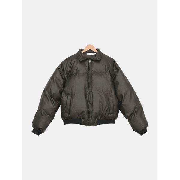 メンズウィンターストリートルックレザージャケットショルダーコンペンセーションクロップドボンバーパディングSWT011_P417332692