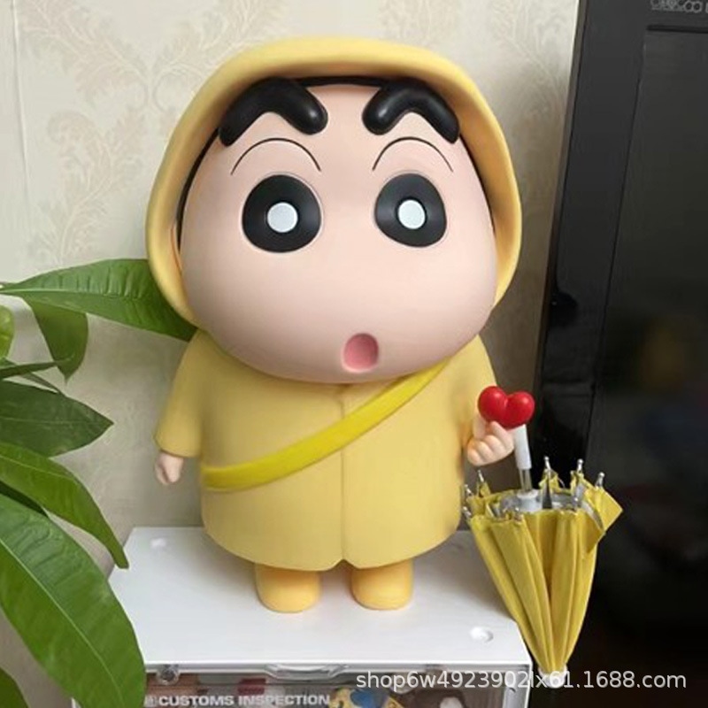 bixin クレヨンしんちゃん オーナメントシリーズ ギフト 野原しんのすけ トレンディリビングルーム ラブレインコート しんちゃん ラージフィギュア