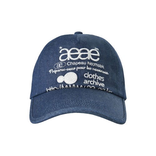 【AEAE】 WEB LOGO DENIM 5 PANNEL CAP - [MID BLUE] キャップ 正規品