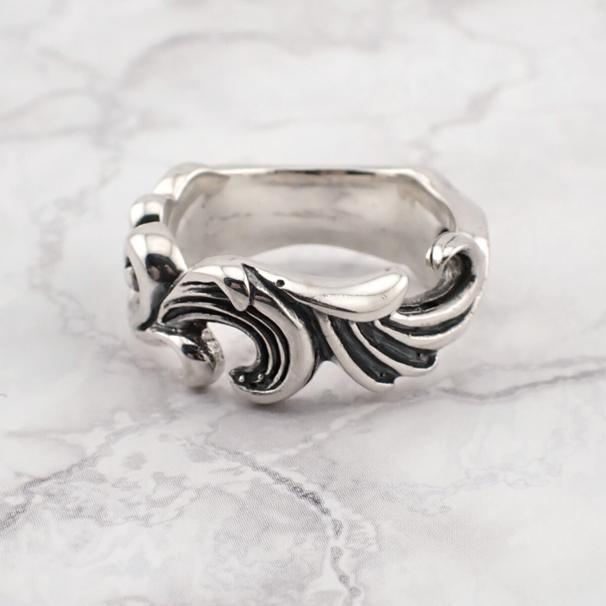 リング レディース シルバー925 ツタ アラベスク 唐草 模様 透かし