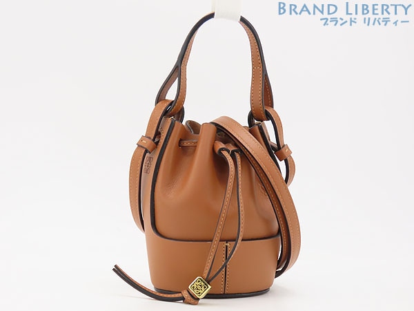 新品同様ロエベバルーンバッグナノアナグラム2WAYバケツ型巾着バッグミニハンドバッグショルダーバッグA710R85X01