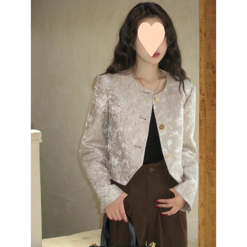 （細工が凝っている）ハイエンドデザインのニッチな春と秋の女性向けの小さなフレグランススタイルのジャケット新しいフレンチレトロファッショナブルトップ