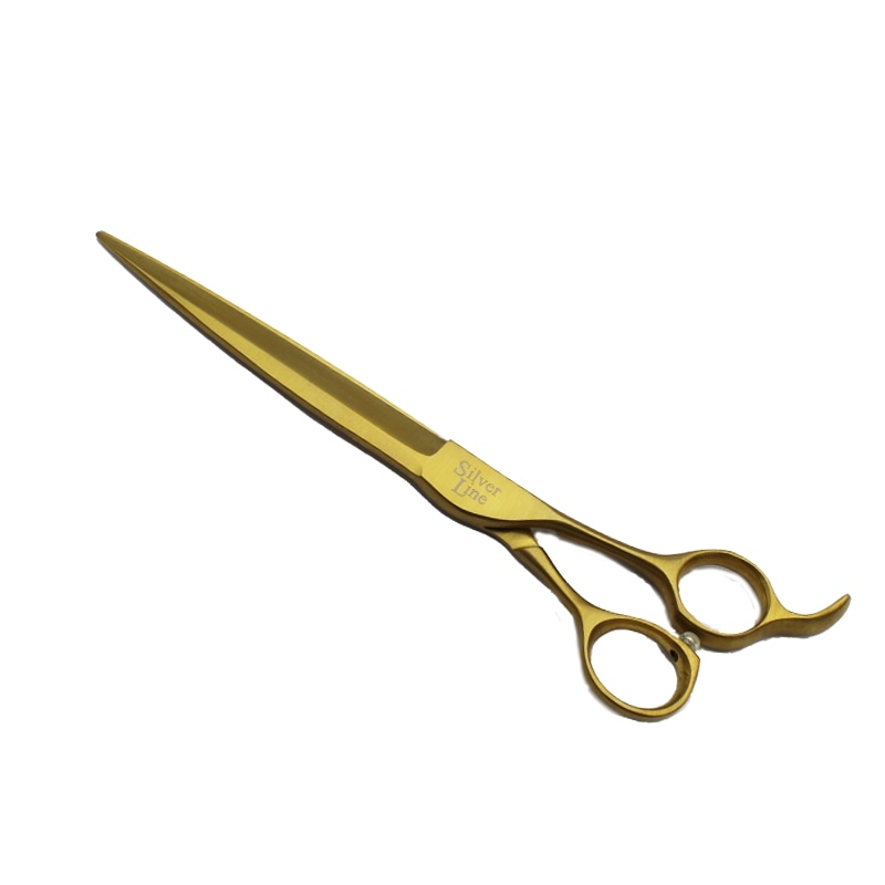 [GJH700]Goldチャクチャクハサミ（7Inch） 愛建美容 剣型 ストレートハサミ 柔らかいカット Goldハサミ ストレート 愛犬ストレートハサミ 剣型