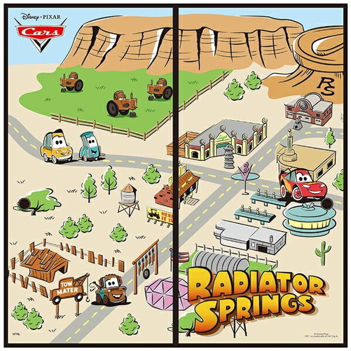 アサヒペン ふすま紙 ディズニー ピクサー カーズ タウン NTLX-001F 92cm×182cm 2枚組 襖紙 襖張り替え 襖リメイク メーター