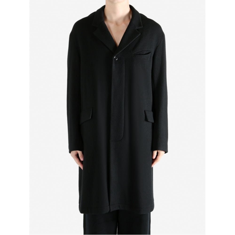アンダーカバーラペルラージポケットロングコート UC2E4308 ブラック