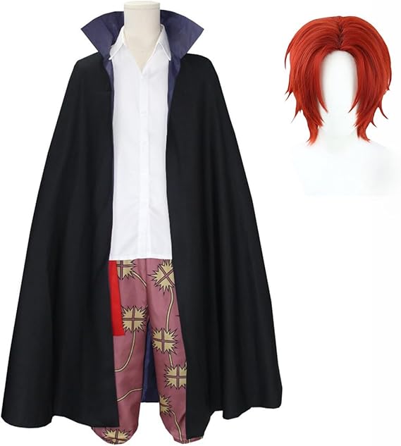 [ZOMOZO] シャン.クス コスプレ ウィッグ付き RED 劇場版 上下セット cosplay イ