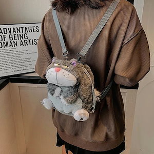 ルシファー　ぬいぐるみ　バッグ ディズニー漫画アニメルシファー猫ぬいぐるみメッセンジャー