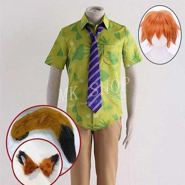 短纳期激.安!価!大人用 子供用 Zootopia 二ック ワイルド Zootopia Nick Wilde コスプレ衣装 ウィッグ ハロウィン 変装 仮装 コスチューム 演出服 アニメ ゲーム