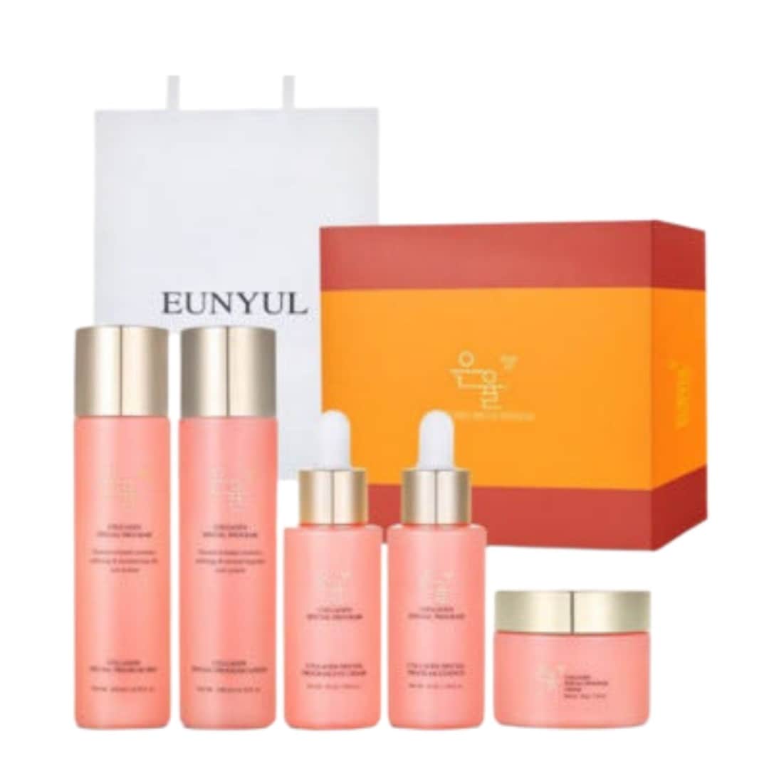 コラーゲン5種セット ハイドロライズドコラーゲン配合 弾力ケア 保湿 栄養供給 自然由来成分 スペシャルスキン200ml エッセンス50ml アイクリーム50ml クリーム50ml ローション200