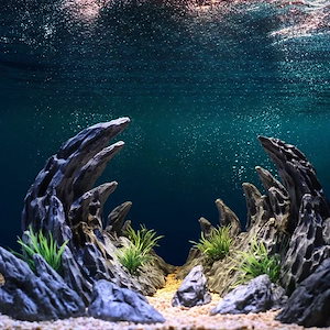 水槽seiryu石の風景Rockery装飾クロースモールオーナメント水族館バレーのための樹脂の山の風景シミュレーション