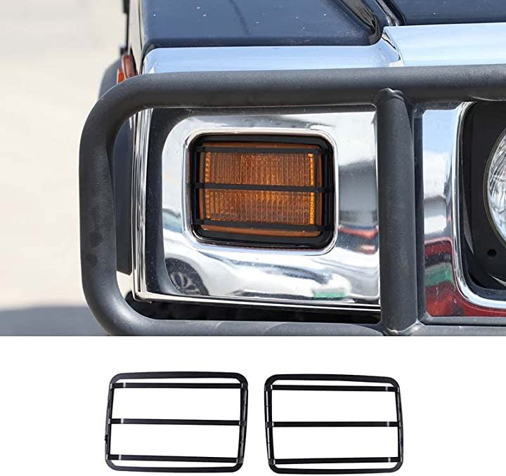 ハマー H2 2003-2009に適用 金属 フロントウインカーライトカバーガード フロントランプカバー 外装パーツ