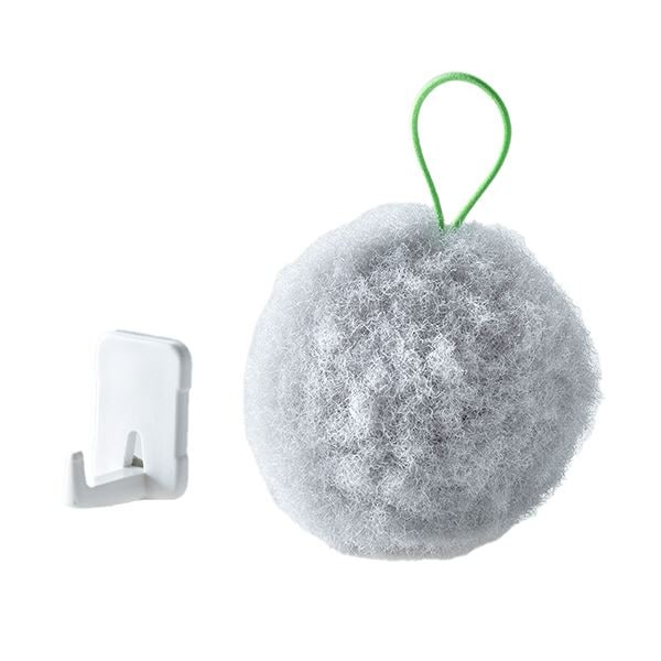 （まとめ） サンコーびっくりフレッシュ 抗菌キッチン用クリーナー サトミツボール グレー BA-60 1個 [x5セット]