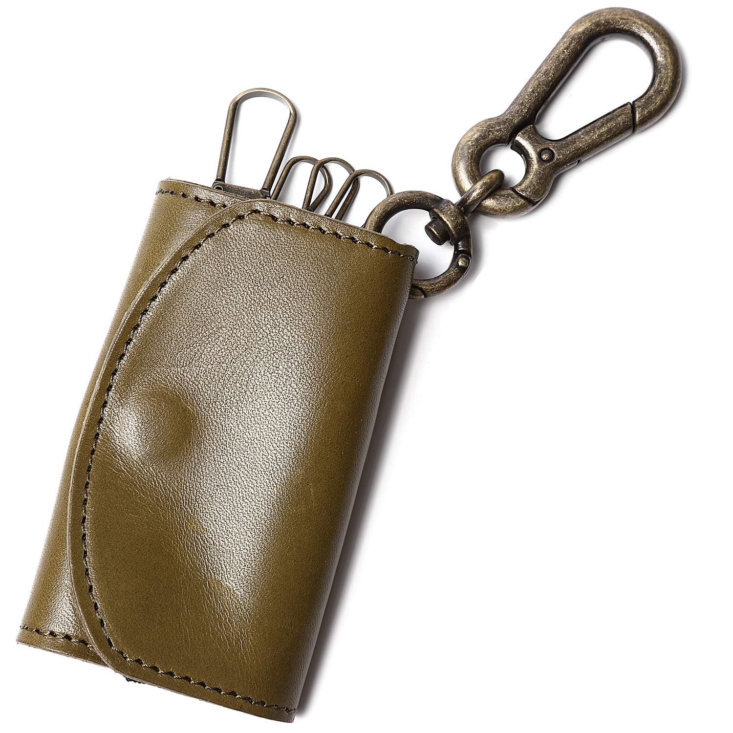 STCRAFT キーケース 小銭入れ付き 栃木レザー カラビナ付き 4連 7カラー