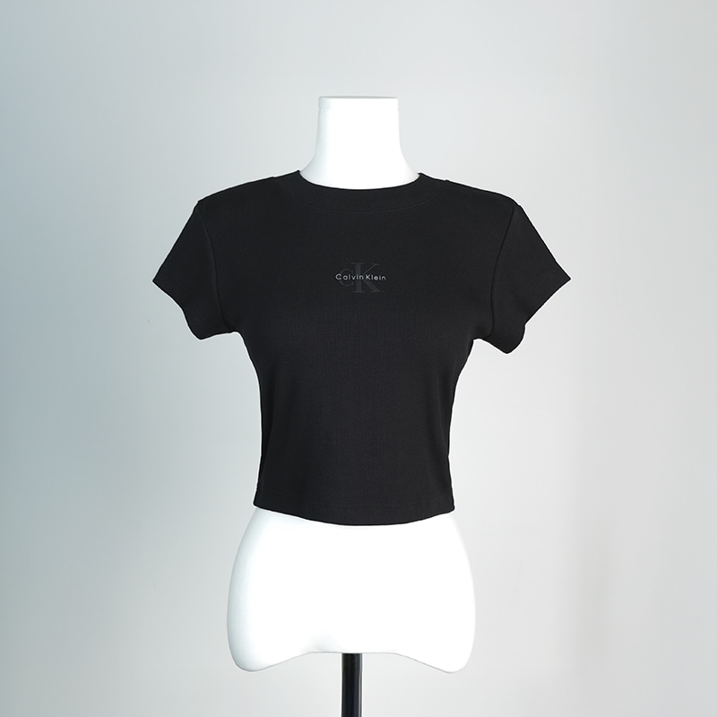 CK モノグラム ロゴ ショート丈 Tシャツ
