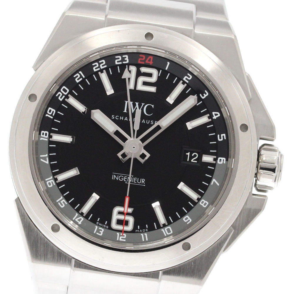 IWC IWC SCHAFFHAUSEN IW324402 インヂュニア デュアルタイム GMT 自動巻き メンズ 保証書付き_850268【中古】