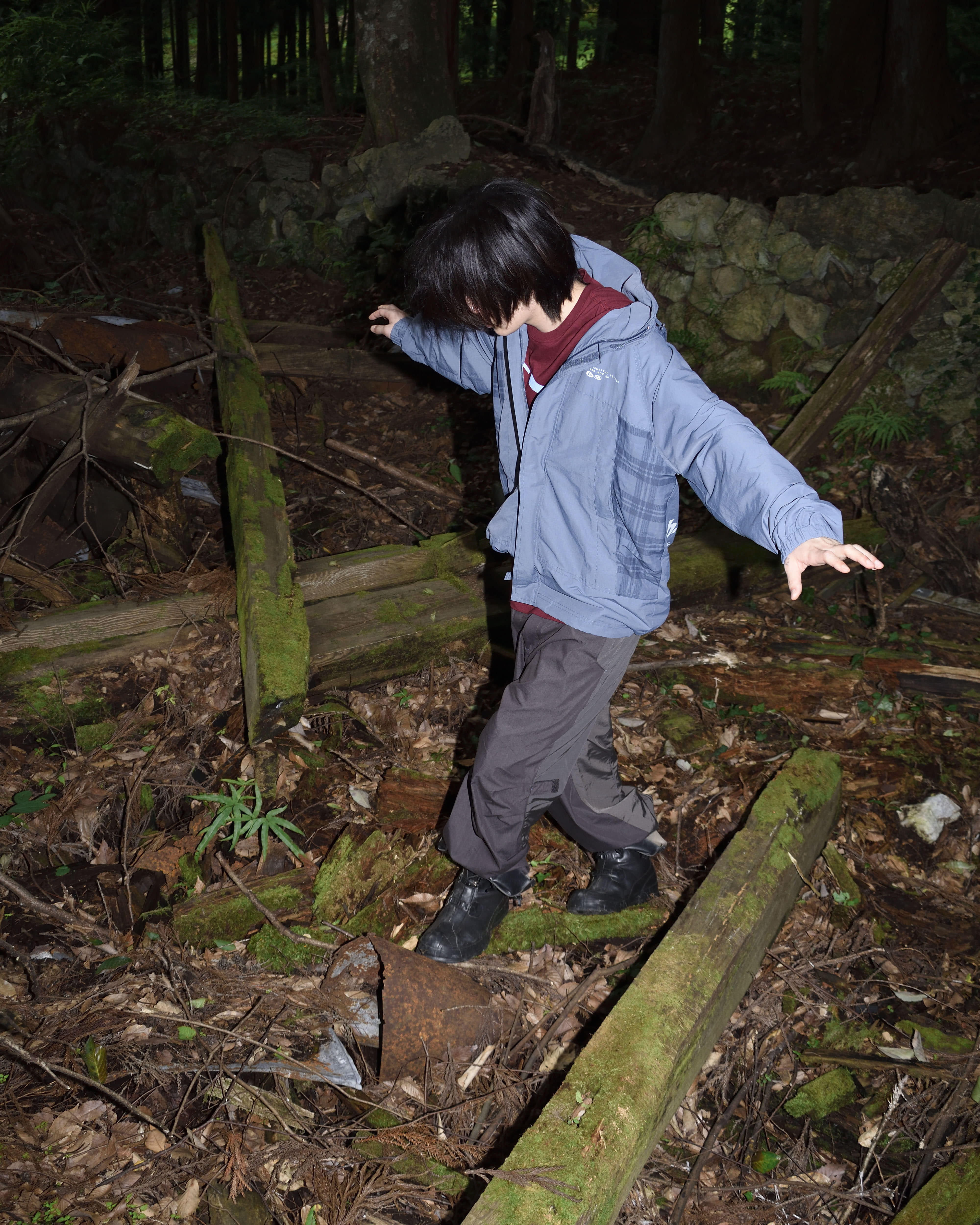 【SANSANGEAR】 SAN SAN X b.E CHECK JACKET : BLUE