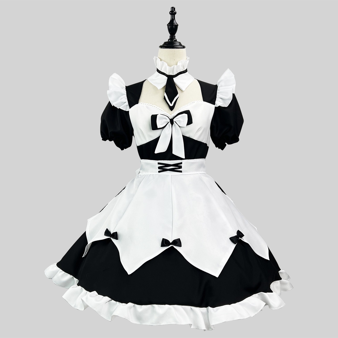 オリジナルの日本のソフトガールロリータメイド服ネットセレブ女装コスプレメイドスカート女性服