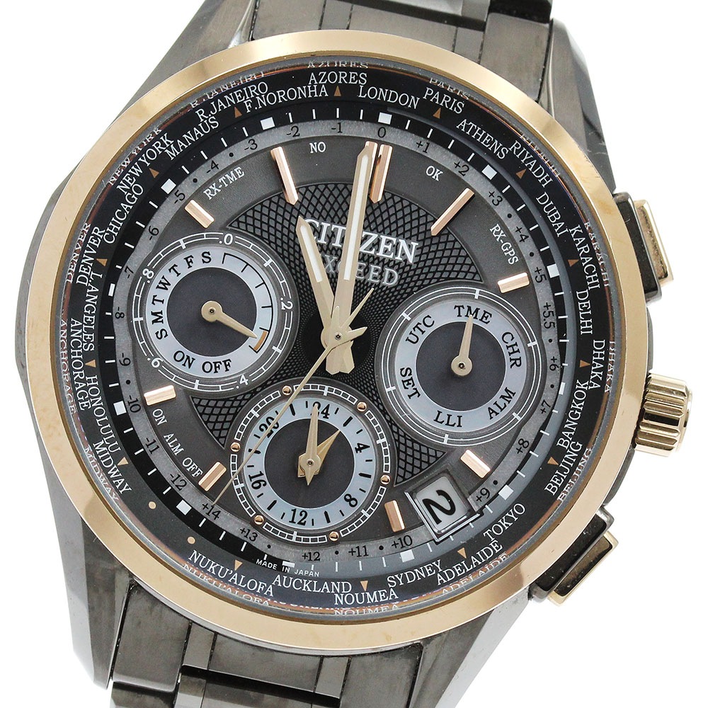 シチズン CITIZEN CC9055-50F/F900-T022707 エクシード エコドライブ 限定500本 ソーラー電波 メンズ 箱・保証書付き_913305【中古】