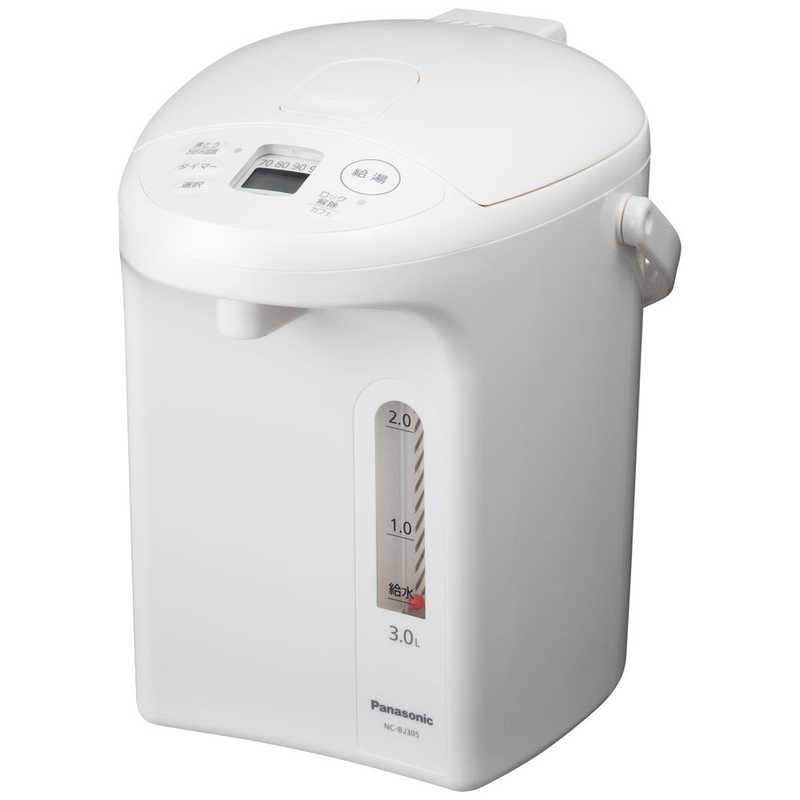 パナソニック　Panasonic　電気ポット マイコン沸騰ジャーポット 3.0L ホワイト　NC-BJ305-W