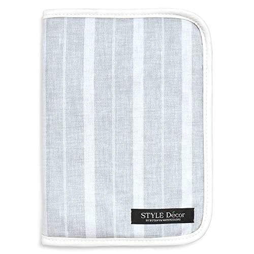 スタイルデコール(STYLE Decor) 母子手帳ケース 女の子 マルチケース 人気 ファスナー かわいい 二人用 ミストグレーストライプ W0104000