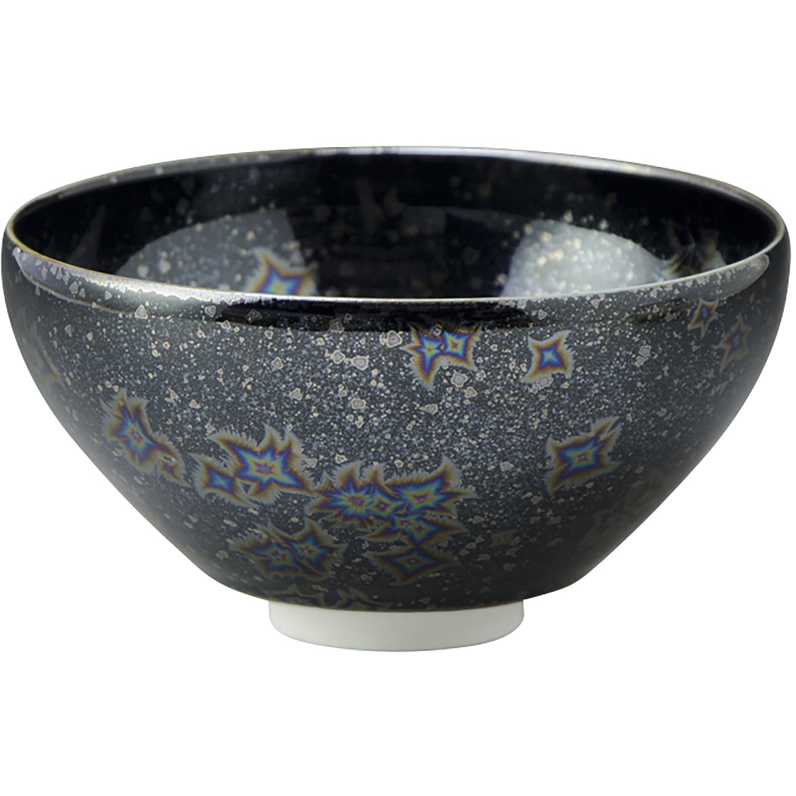 京焼 清水焼 抹茶碗 茶碗 茶道 約13cm 黒燿虹彩 黒 日本製 KTA562