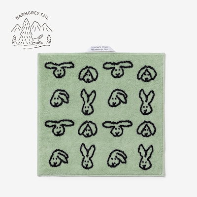 WARMGREYTAIL BUNNYBUNNY ブランケット グレー BUNNY BUNNY COTTON