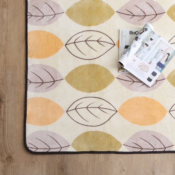 マイクロファイバー・デザインラグマット XLサイズ（約200×300cm）洗えるラグマット ハニーイエロー