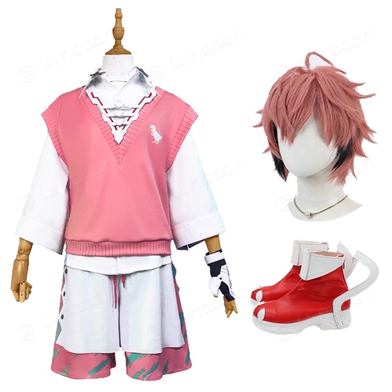 バーチャル にじさんじ 赤城ウェン コスプレ衣装 スパッツ セット 赤城文 コスプレ 赤城 ウェン 変身前 衣装 あかぎうぇん コスプレ ハロウィン コスプレ 衣装 ウィッグ