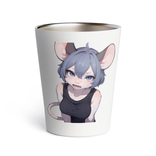 【文字入れ可能受注生産】モグラの女の子　ヘイリー サーモタンブラー