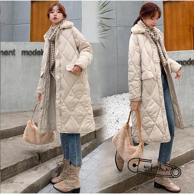 大人の魅力 中綿コート キルティングコート レディース ロングコート アウター 冬 防寒 ファーカラー ダウンコート 無地 長袖 防寒コート 黒